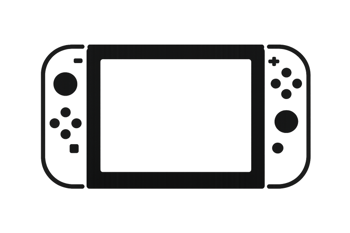 Nintendo Switch Black and white icon