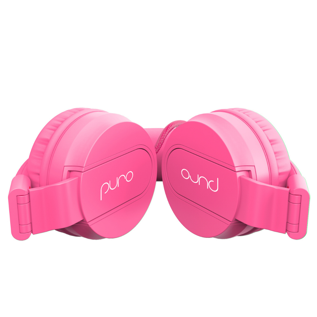 PuroBasic Wired Volume Limited Headphones-Pink